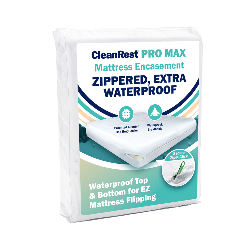 CleanRest PRO Max Mattress Encasements, Twin XL, 80inL x 39inW x 12inD, White, Case Of 4 Encasements MPN:845168011037