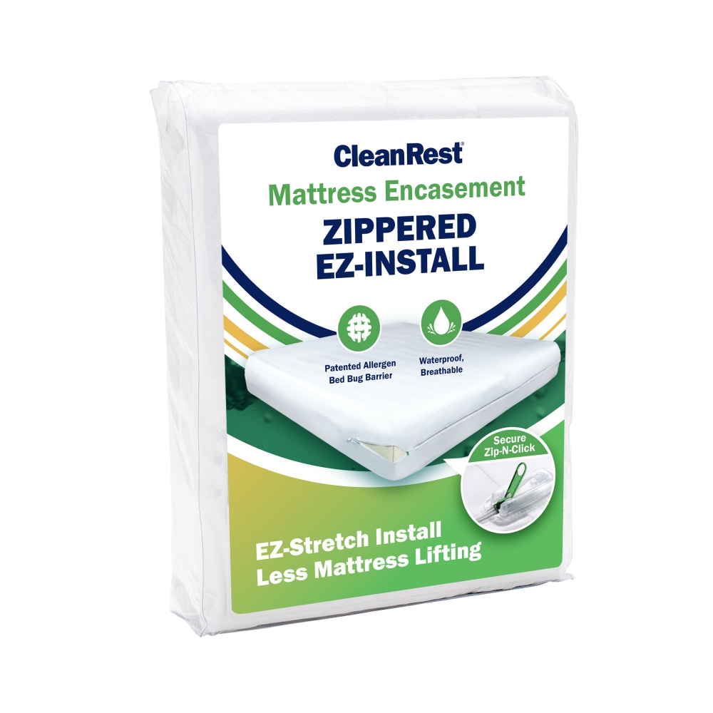 CleanRest Mattress Encasements, Full XL, 80inL x 54inW x 18inD, White, Case Of 3 Encasements MPN:845168015486