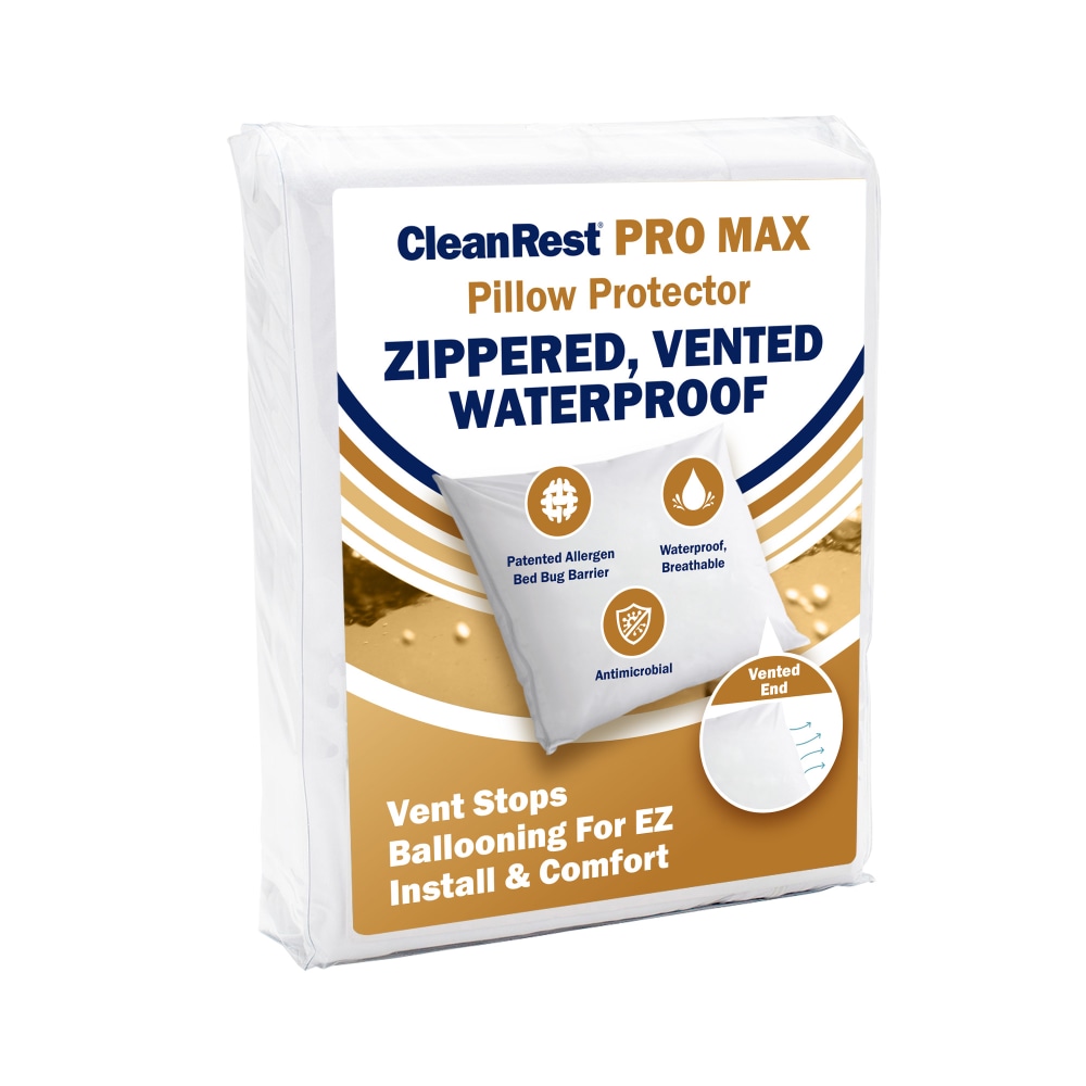CleanRest PRO Max Pillow Encasements, King, 20in x 36in, White, Case Of 4 Encasements MPN:845168015561