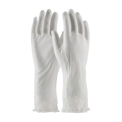 Cotton Lisle Glove Withunhemmed Cuff - 14