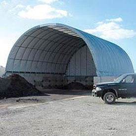Econoline Storage Building 30'W x 15'H x 100'L White Pony Wall 108312PW
