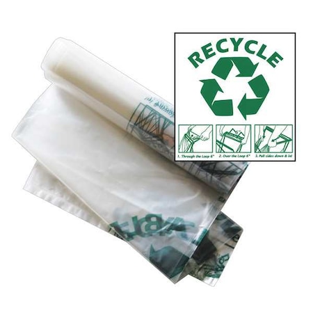 Recycle Bag 40x46, Clear with Green, PK100 MPN:CS-CPP