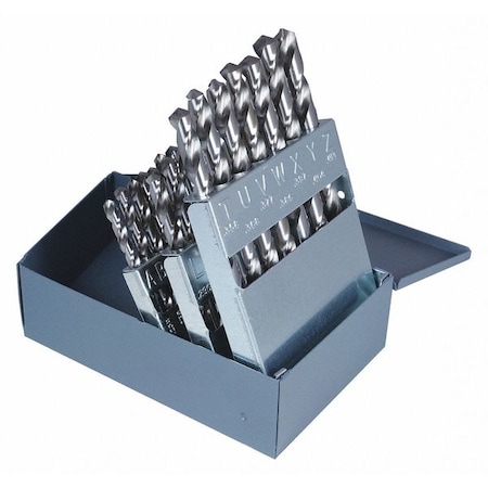 26PC CLE-MAX Jobber Length Drill Set Cleveland 2002G Bright HSS RHS/RHC A-Z MPN:C00939