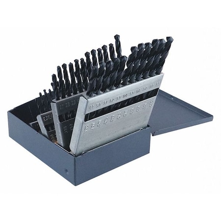 50PC CLE-MAX Jobber Length Drill Set Cleveland 2001G Steam Oxide HSS RHS/RHC 1mm-5.9mm MPN:C00960