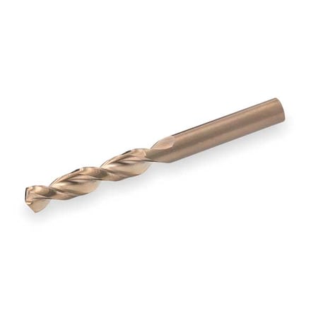 Screw Machine Drill Bit, #42 Size, 135 Degrees Point Angle, Cobalt Steel, Straw/Bronze Finish MPN:C14308