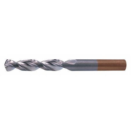 Screw Machine Drill Bit, M Size, 135 Degrees Point Angle, Cobalt, TiCN Finish, Straight Shank MPN:C15342