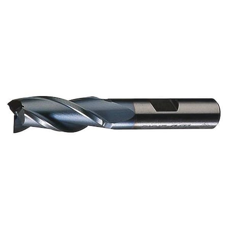 4-Flute HSS Center Cutting Square Single End MIll Cleveland HG-4C-TN TiN 15/32x1/2x3x5 MPN:C33447
