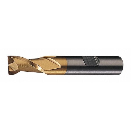 2-Flute HSS Keyway Tolerance Square Single End Mill Cleveland HG-2K-TN TiN 1/4x3/8x1/2x2-7/16 MPN:C38935
