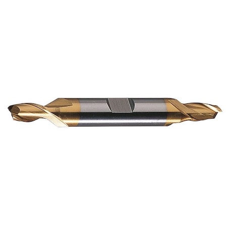 2-Flute HSS Square Double End Mill Cleveland HD-2-TN TiN 3/16x3/8x0.2812x2-3/4 MPN:C39046