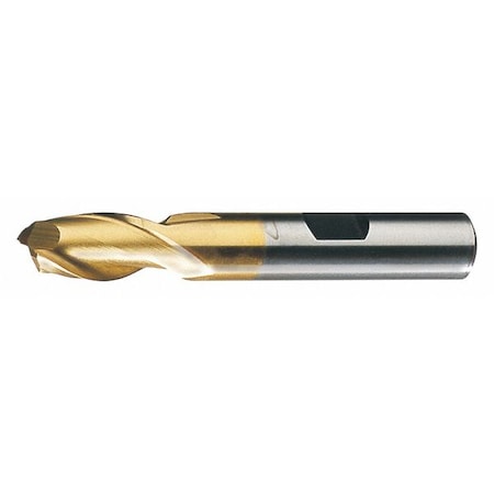 2-Flute HSS Square Single End Mill Cleveland HG-2-TN TiN 1/2