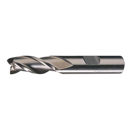 3-Flute HSS Center Cutting Square Single End Mill Cleveland HG-3 Bright 1/2x1/2x1-1/4x3-1/4 MPN:C39651