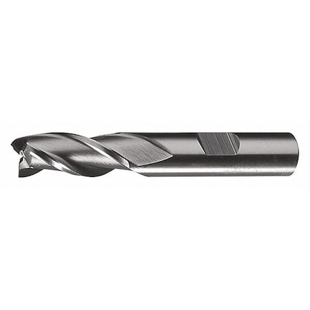 3-Flute HSS Center Cutting Square Single End Mill Cleveland HG-3 Bright 7/8x7/8x1-7/8x4-1/8 MPN:C39657