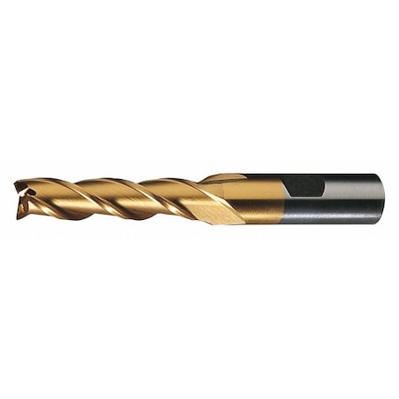 3-Flute HSS Center Cutting Square Single End Mill Cleveland HG-3-TN TiN 1x3/4x1-7/8x4-1/8 MPN:C39690