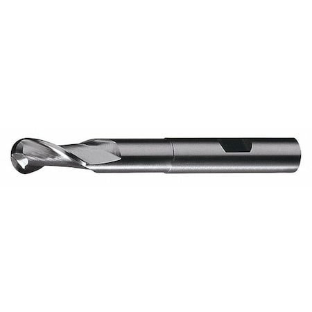 2-Flute HSS Extended Neck Ball Nose Single End Mill Cleveland HGN-2B Bright 3/16x3/8x1/2x2-11/16 MPN:C42160
