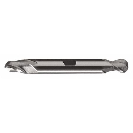 2-Flute HSS Ball Nose Double End Mill Cleveland HD-2B Bright 3/16x3/8x7/16x3-1/4 MPN:C42186