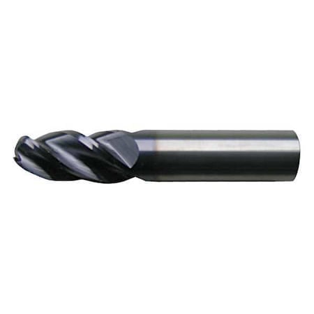 4-Flute Carbide HP VI Ball Nose End Mill Cleveland CEM-V-4B Bright 7/16