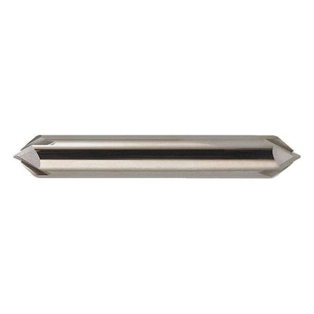 4-Flute Carbide Double End 90 Degree Chamfer Tool Cleveland CEM-CH-4D Bright 1/2