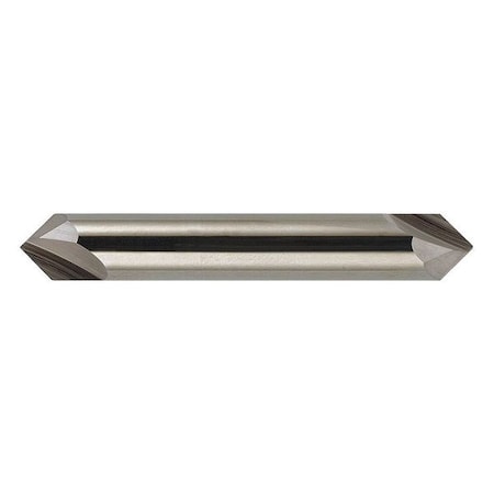 2-Flute Carbide Double End 90 Degree Chamfer Tool Cleveland CEM-CH-2D Bright 3/8