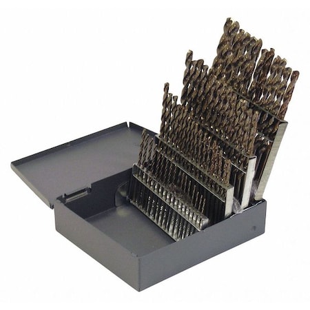 60PC NAS907 Type J Heavy-Duty Cobalt Jobber Length Drill Set Cleveland 2213 Straw HSS-CO 8%, N1-No 60 MPN:C70366