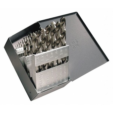 29PC NAS907 Type B Heavy-Duty Jobber Lngth Drill Set Cleveland 2222 Bright HSS RHS/RHC 1/16-1/2x1/64 MPN:C70371