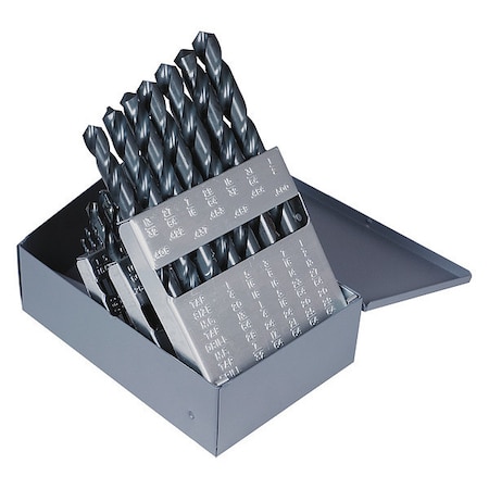 29PC CLE-MAX Jobber Length Drill Set Cleveland 2001G Steam Oxide HSS RHS/RHC 1/16-1/2x1/64 MPN:C72197