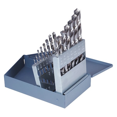 15PC CLE-MAX Jobber Length Drill Set Cleveland 2002G Bright HSS RHS/RHC 1/16-1/2x1/32 MPN:C72199