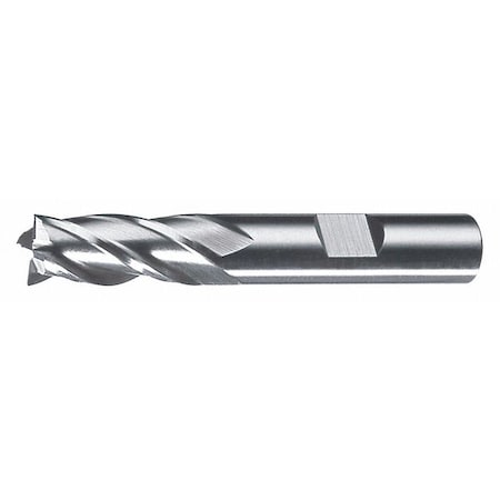 4-Flute HSS Center Cutting Square Single End Mill Cleveland HG-4MC Bright 12mmx1/2x1-1/4x3-1/4 MPN:C75100