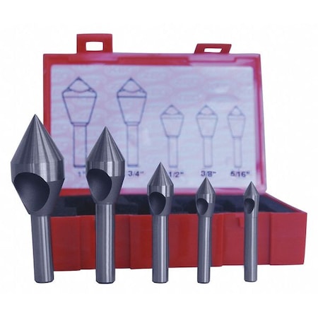 Countersink/Deburring Tool Set, 5 Pieces MPN:C94592