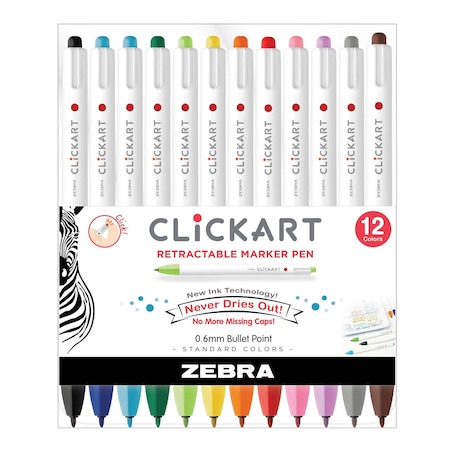 Marker, Assorted, Bullet Tip, Retractable MPN:69012