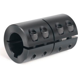 Metric One-Piece Standard Clamping Couplings w/Keyway 20mm Black Oxide Steel MISCC-20-20-KW