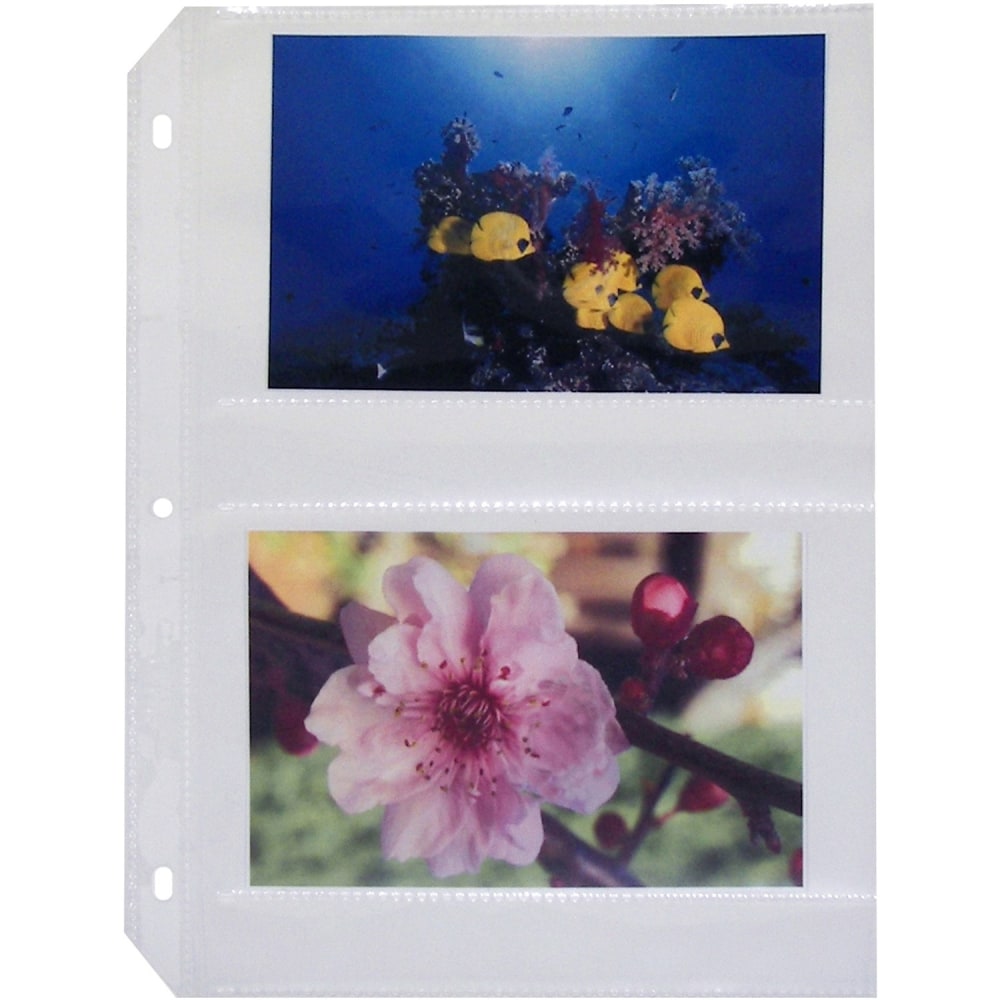 Photo Holders For Three-Ring Binders, 4in x 6in, Box Of 50 (Min Order Qty 5) MPN:52564