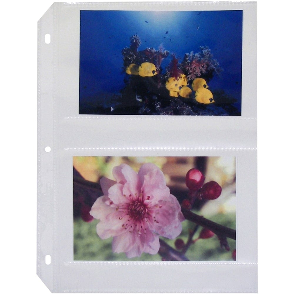 C-Line Photo Holders For Three-Ring Binders, 4in x 6in, Box Of 50 (Min Order Qty 5) MPN:52564