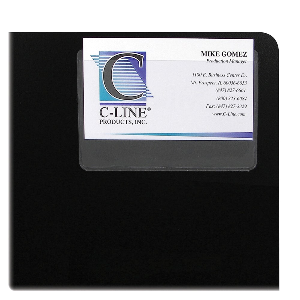 C-Line Top-Loading Business Card Holders, 2in x 3 1/2in, Clear, Pack Of 10 (Min Order Qty 14) MPN:70257