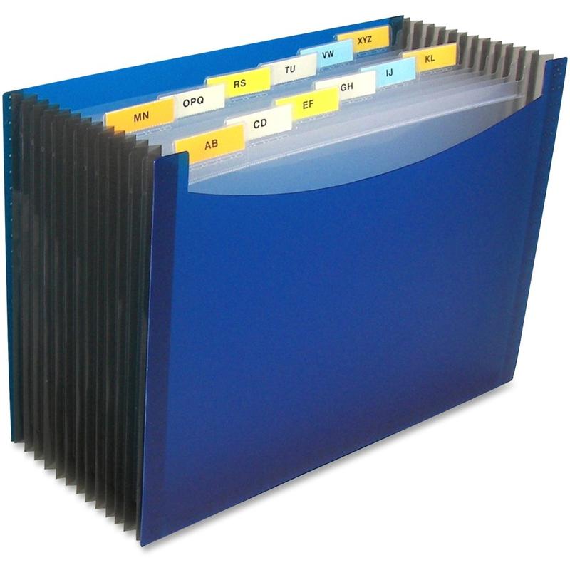 C-Line 13-Pocket Polypropylene Expanding File With 12 Dividers, 9in Expansion, Letter Size, Blue MPN:48235EA