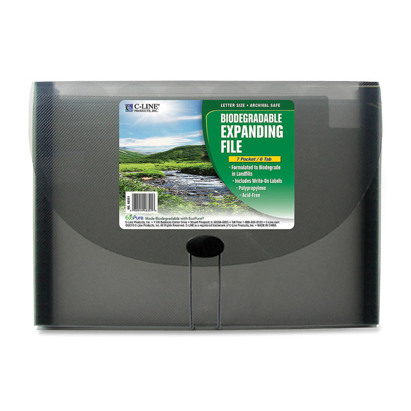 C-Line 7-Pocket Expanding File, Letter Size, Smoke MPN:48301