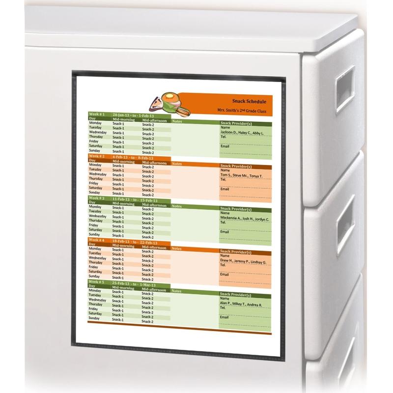 C-Line Cubicle Keepers Display Pockets for Metal Surfaces - Magnetic, 8-1/2 x 11, 2/PK, 37911 MPN:37911