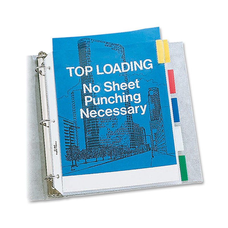 C-Line Top-Loading Sheet Protectors With Tab Inserts, 8 1/2in x 11in, 8-Tab, Clear, 10 Pack MPN:05587