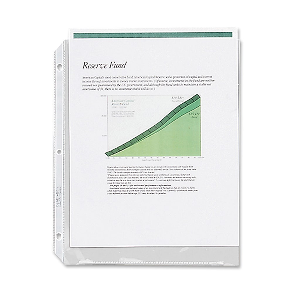 C-Line High-Capacity Top-Loading Sheet Protectors, 8 1/2in x 11in, Crystal Clear, Box Of 25 MPN:62020