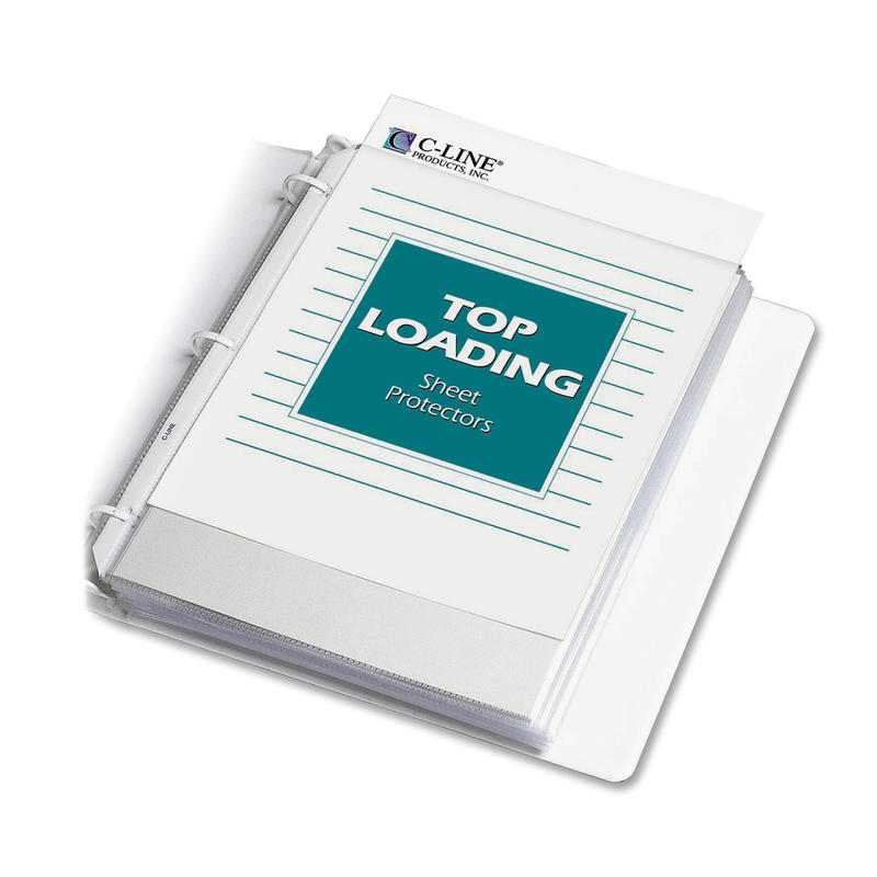 C-Line Polypropylene Top-Loading Sheet Protectors, 8 1/2in x 11in, Heavyweight, Nonglare, Box Of 100 MPN:62028