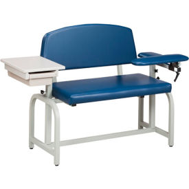 Clinton™ 66002 Lab X Series Extra-Wide Blood Drawing Chair with Padded Flip Arm and Drawer 66002