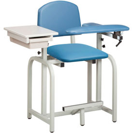 Clinton™ 66022 Lab X Series Extra-Tall Blood Drawing Chair with Padded Flip Arm and Drawer 66022