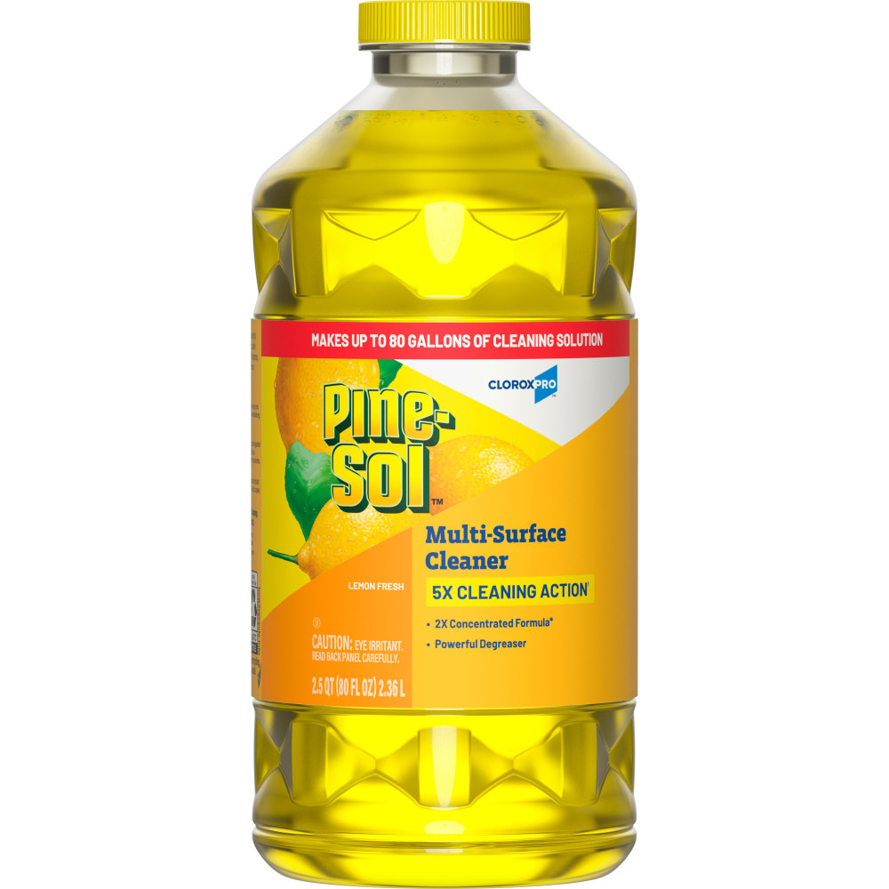 Pine-Sol Multi-Surface Cleaner, CloroxPro, All Purpose Cleaner, Lemon Fresh, 80 Fluid Ounces (60607) MPN:044600606071