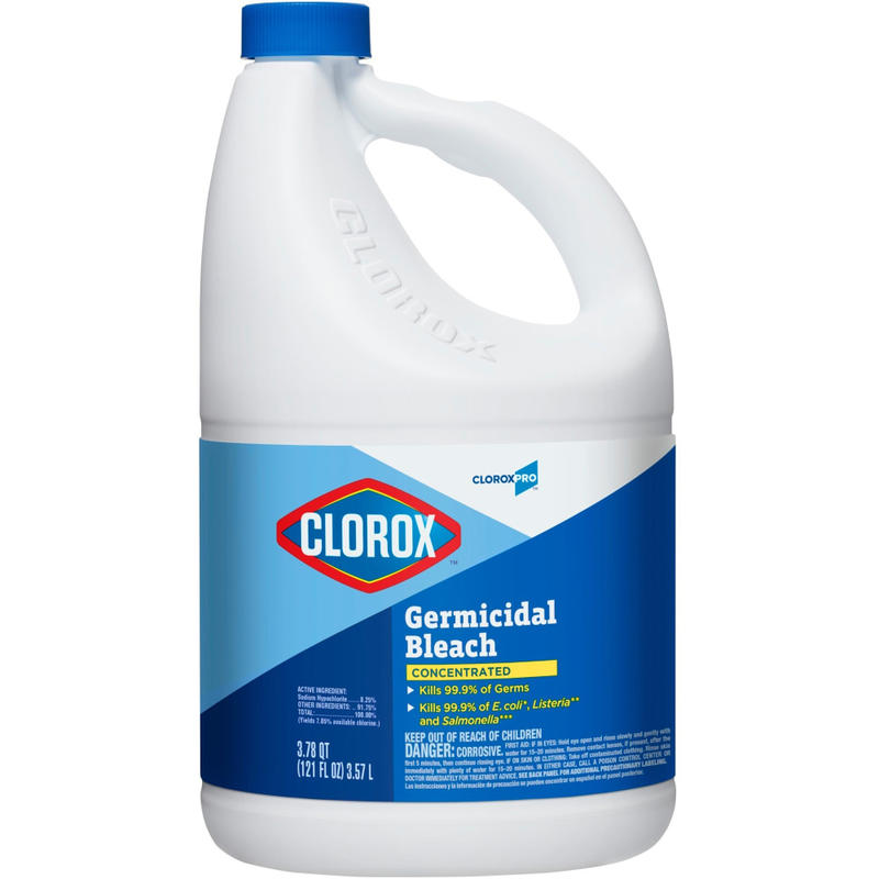 CloroxPro Germicidal Bleach - Concentrate - 121 fl oz (3.8 quart) - Recommended For: Germs Remover - Disinfectant, Deodorize - Clear - 28 / Bundle MPN:30966BD
