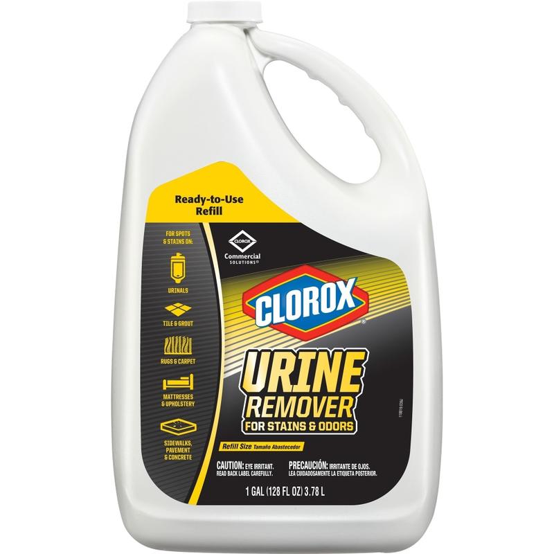 CloroxPro Urine Remover for Stains and Odors Refill - 128 fl oz (4 quart) - Bleach-free - Clear - 15 / Bundle MPN:31351BD