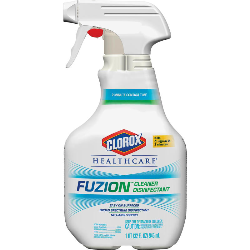 Clorox Healthcare Fuzion Cleaner Disinfectant Spray - Ready-To-Use - 32 fl oz (1 quart) - 216/Bundle - 31478BD MPN:31478BD