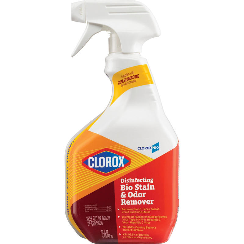 CloroxPro Disinfecting Bio Stain & Odor Remover Spray, Ready-To-Use, 32 fl oz, 432 Per Pallet - 31903PL MPN:31903PL