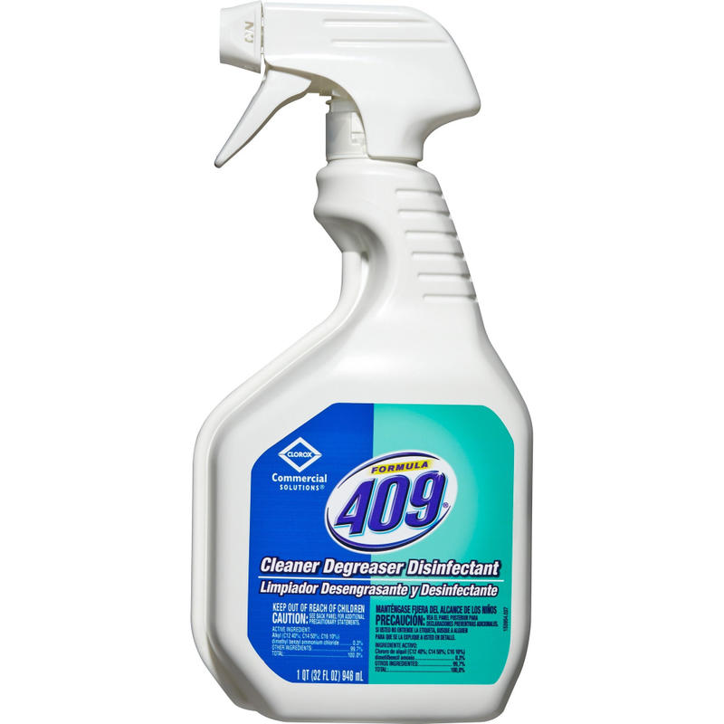 CloroxPro Formula 409 Cleaner Degreaser Disinfectant Spray - 32 fl oz (1 quart) - Disinfectant - Clear - 2 / Pallet MPN:35306PL