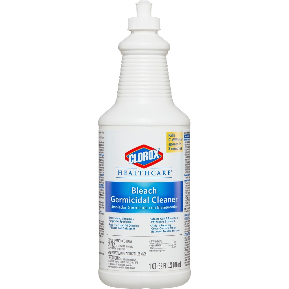 Clorox Healthcare Bleach Germicidal Cleaner Pull-Top, 32 Ounces MPN:68832
