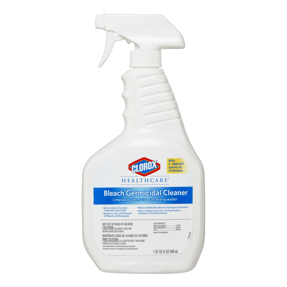 Clorox Healthcare Bleach Germicidal Cleaner Spray, 32 Ounces MPN:68970