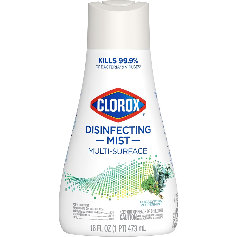 Clorox Disinfecting Mist Multi-Surface Spray Refill, Eucalyptus Peppermint, 16 Fl Oz MPN:044600601564